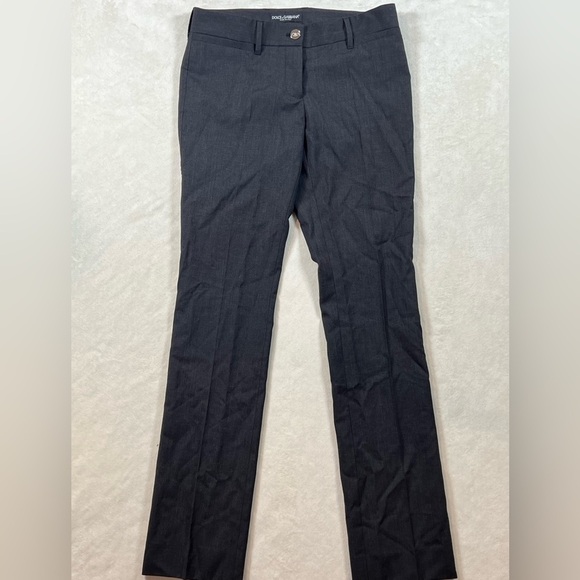 Women’s Dolce & Gabbana EU38 Wool Classic Made in Italy Gray Trousers Pants - Picture 2 of 11